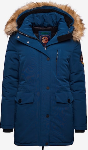 Superdry Winter Jacket 'Everest' in Blue: front