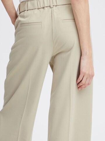 Fransa Wide leg Trousers with creases 'Friga' in Beige