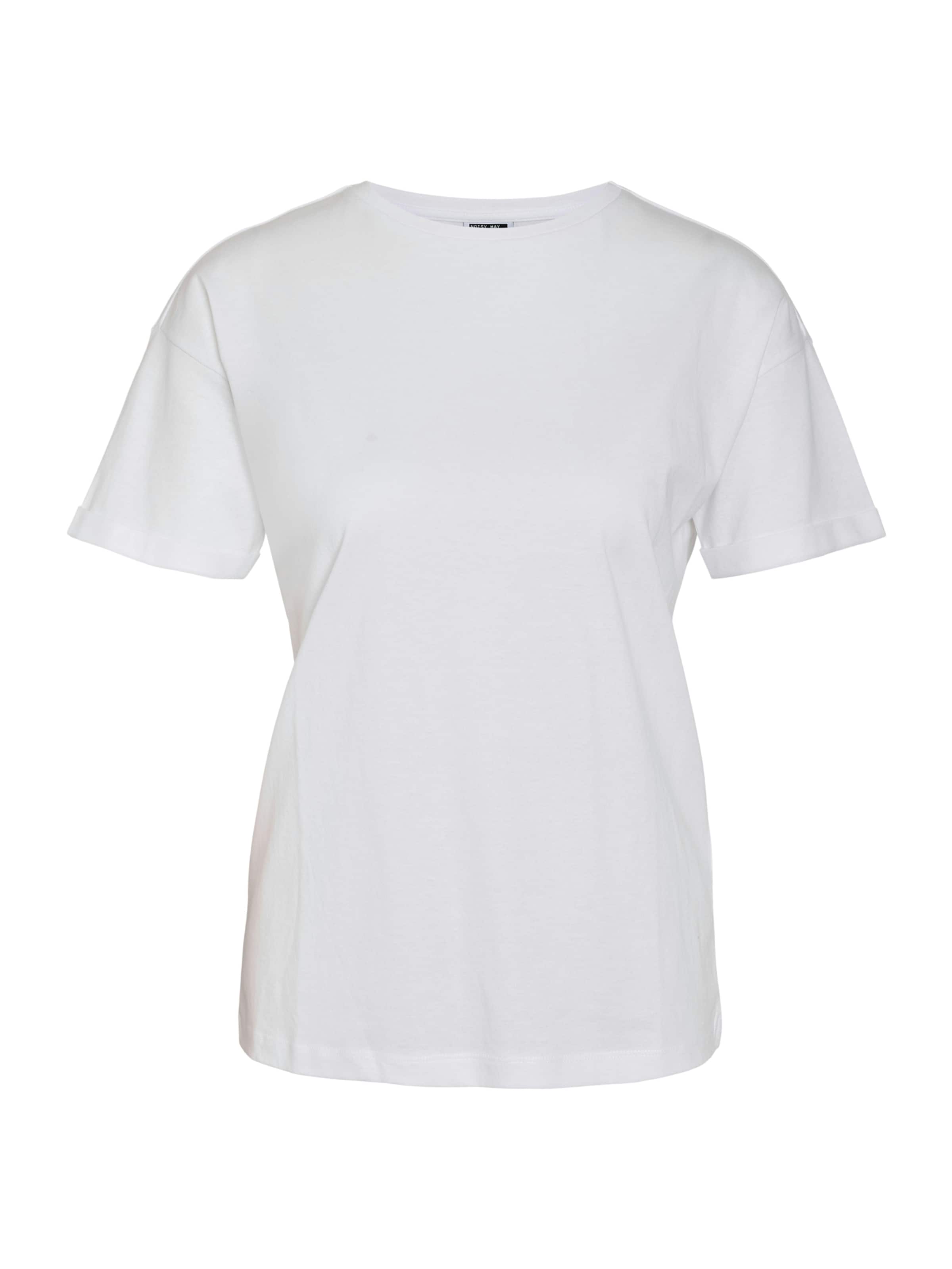 Noisy may Μπλουζάκι 'NMBRANDY' σε λευκό: μπροστά