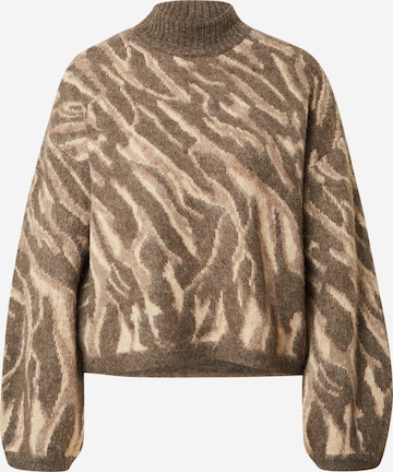PIECES Sweter 'Floria' w kolorze beżowy: przód