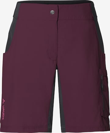 VAUDE Regular Outdoor Pants 'Qimsa' in Purple: front