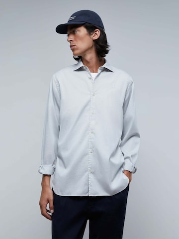 Scalpers Regular fit Overhemd 'Seatle K' in Grijs: voorkant