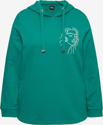 Ulla Popken Sweatshirt in Green: front