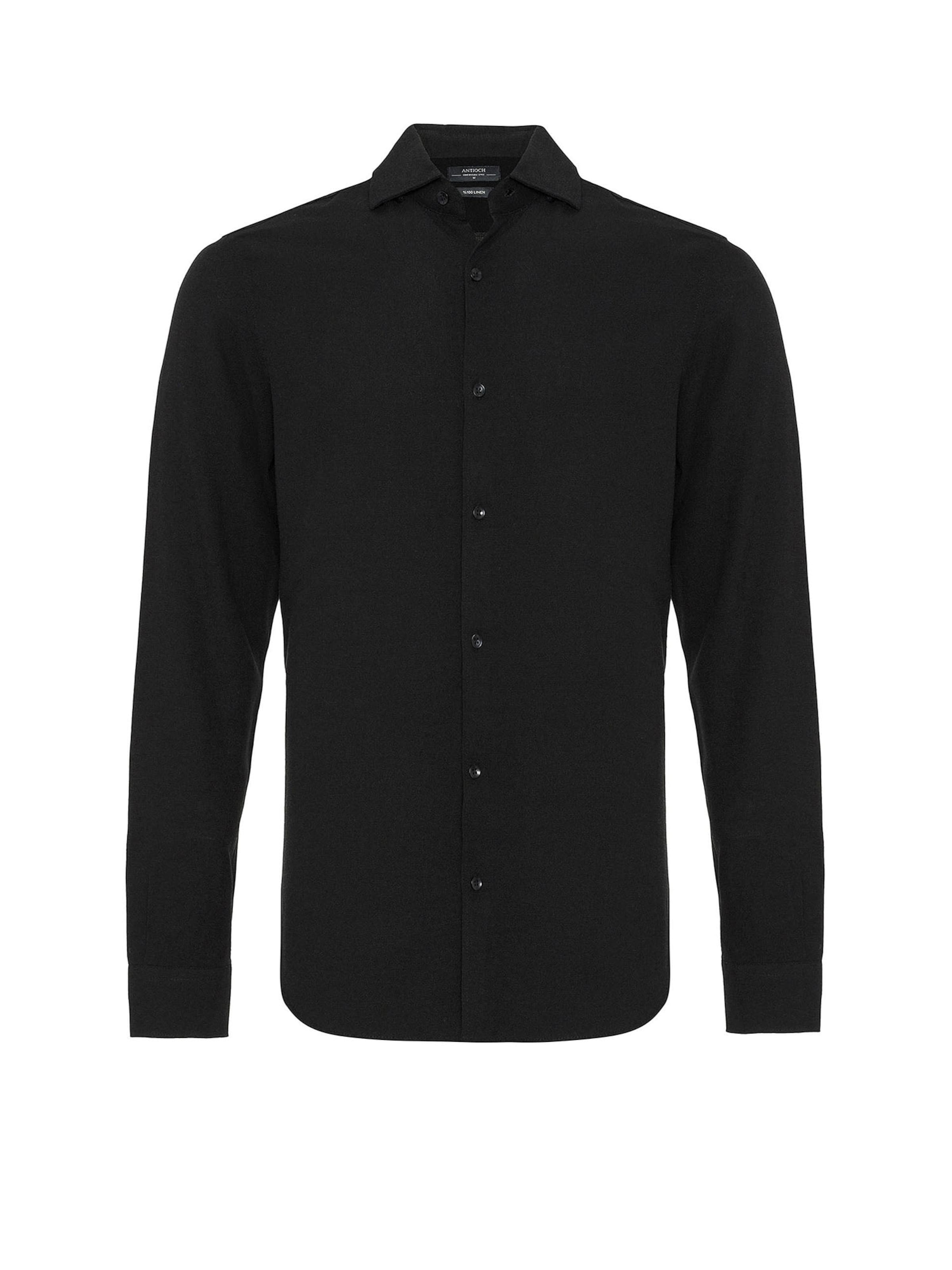 Antioch Comfort Fit Πουκάμισο σε μαύρο: μπροστά