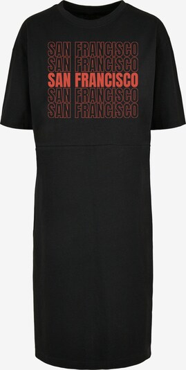 Merchcode Kleid 'San Francisco' in rot / schwarz, Produktansicht