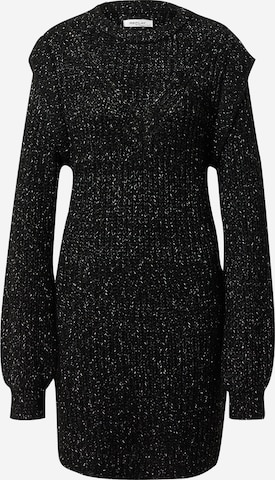 REPLAY Knitted dress in Black: front