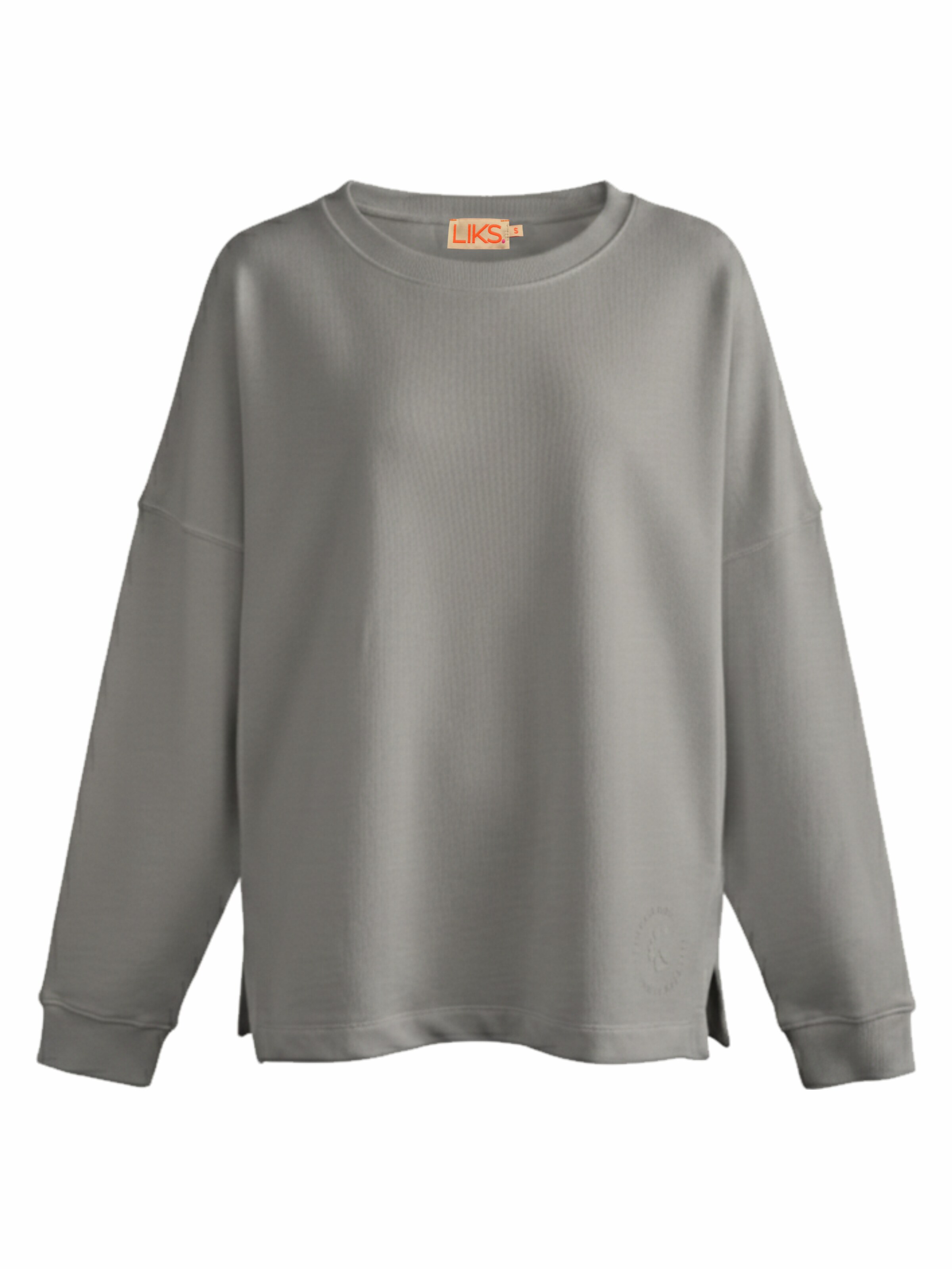 LIKS. Munich Sweatshirt 'Do What You Love to Do' in Grey: front