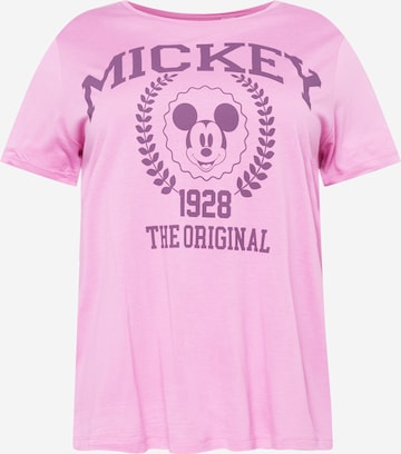 T-shirt 'MICKEY' ONLY Carmakoma en violet : devant