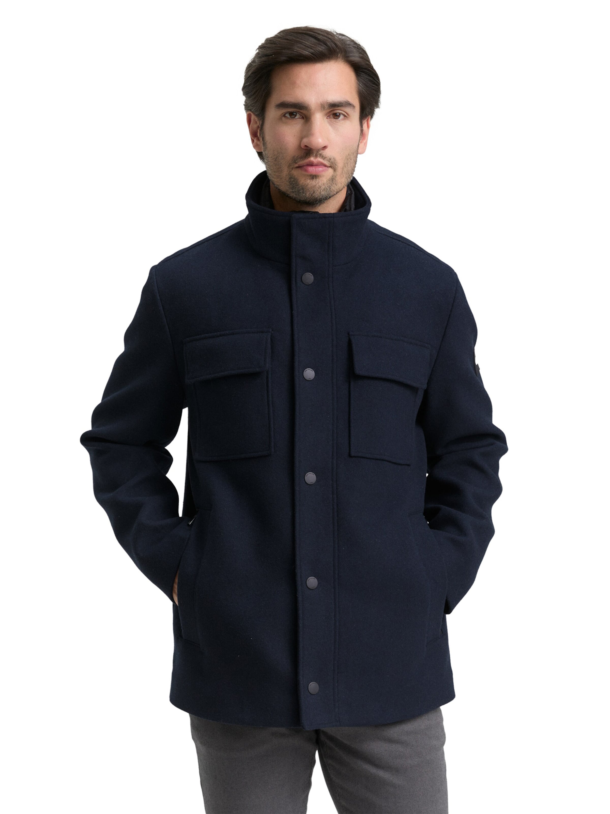 TOM TAILOR Between-season jacket in Blue: front