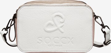 Soccx Crossbody Bag in White: front