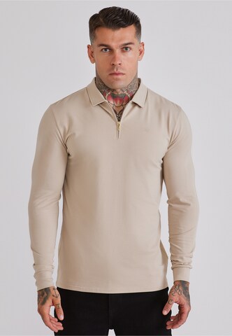 SikSilk Shirt in Beige: voorkant