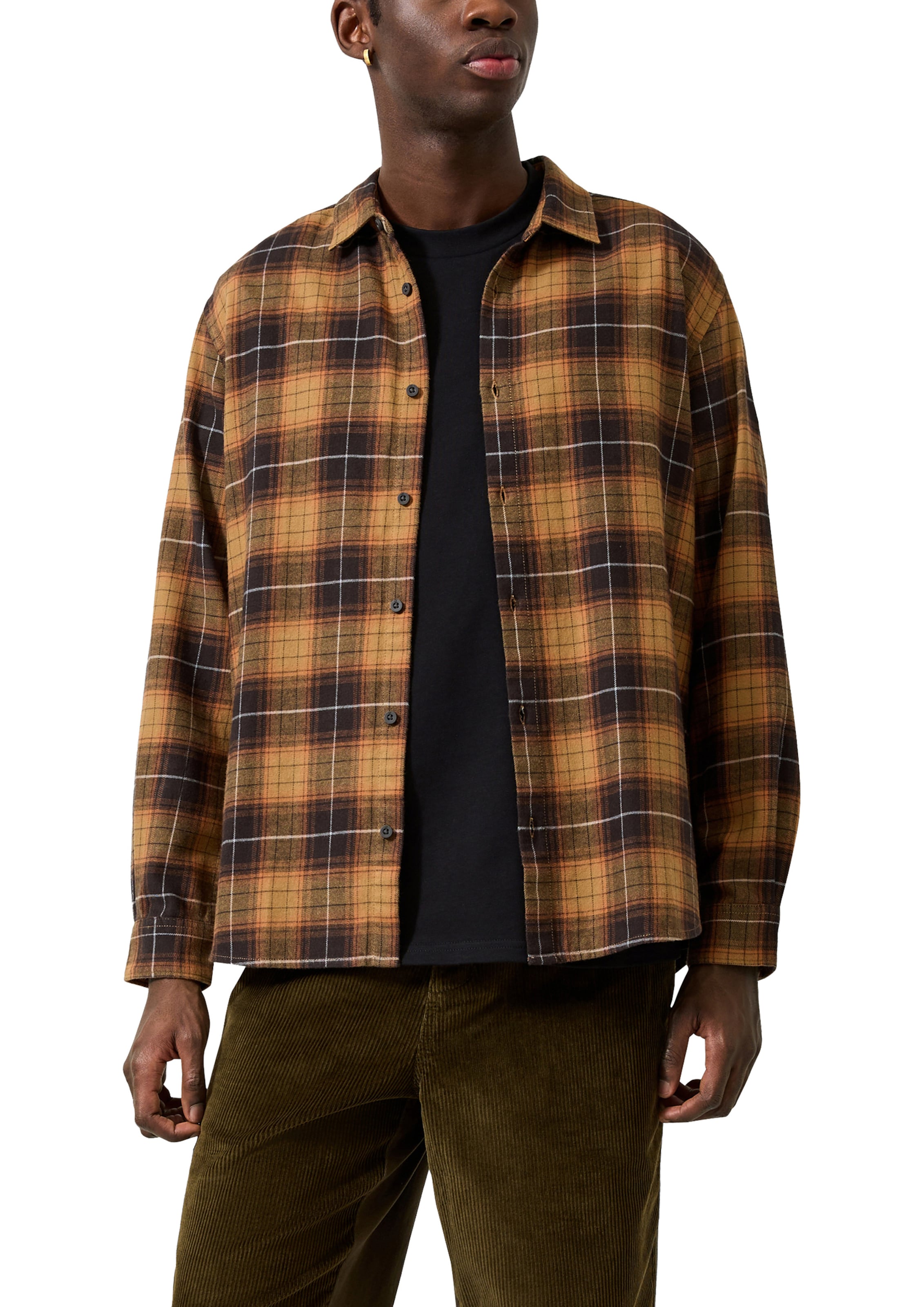 Coupe regular Chemise QS en marron : devant