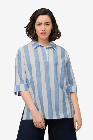 Ulla Popken Blouse in Blauw: voorkant