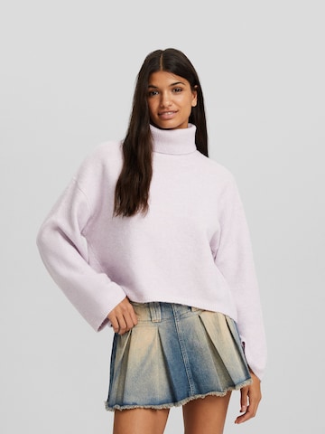 Bershka Sweater in Purple: front