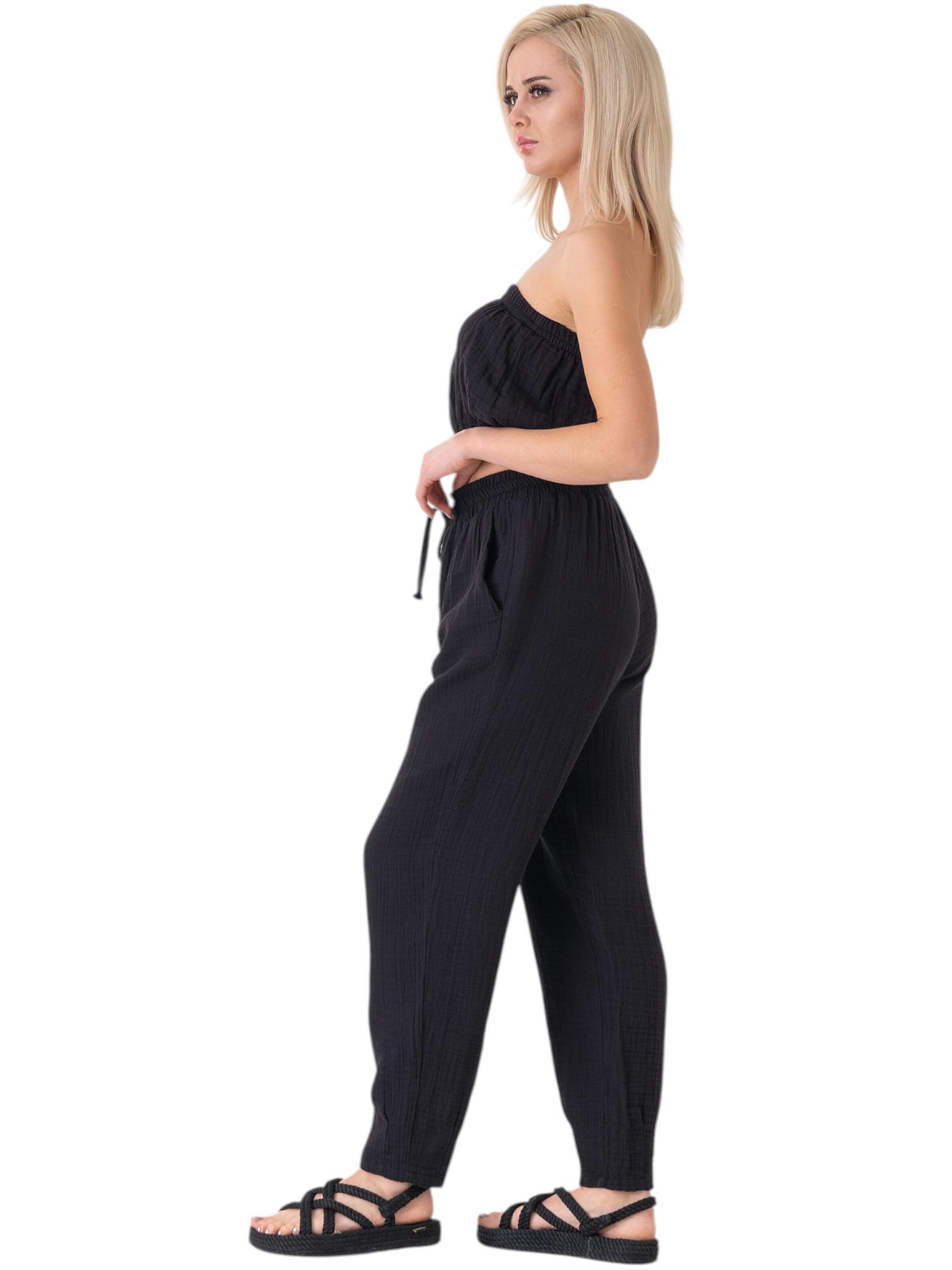 Wide Leg Pantalon 'Eluna' WENOR en noir