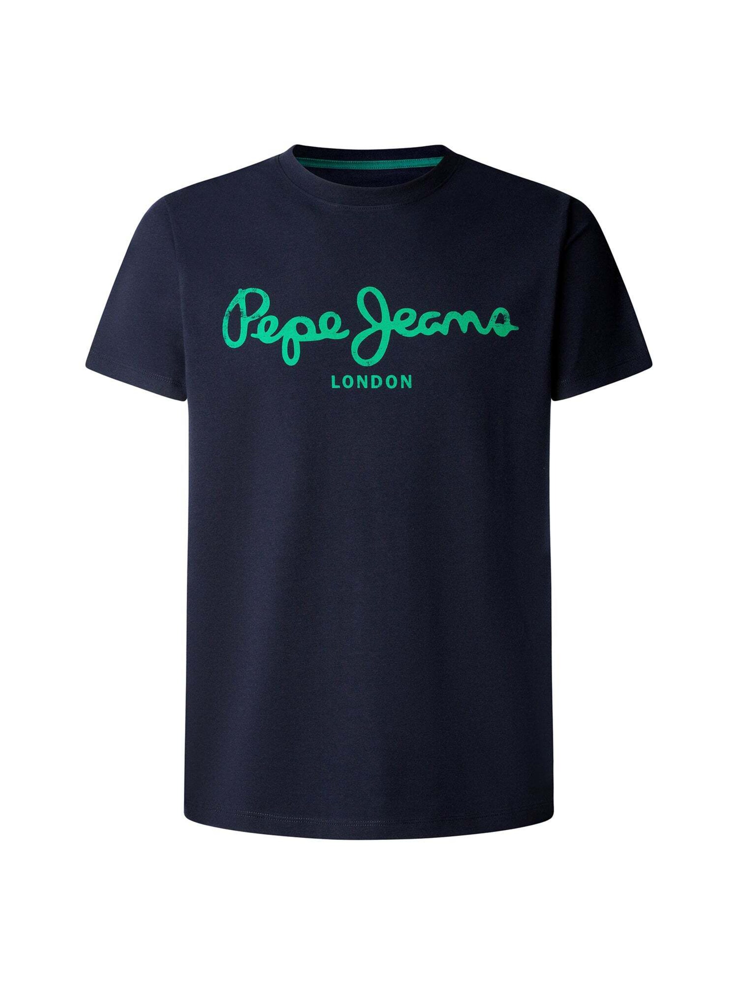 T-Shirt Pepe Jeans en bleu : devant