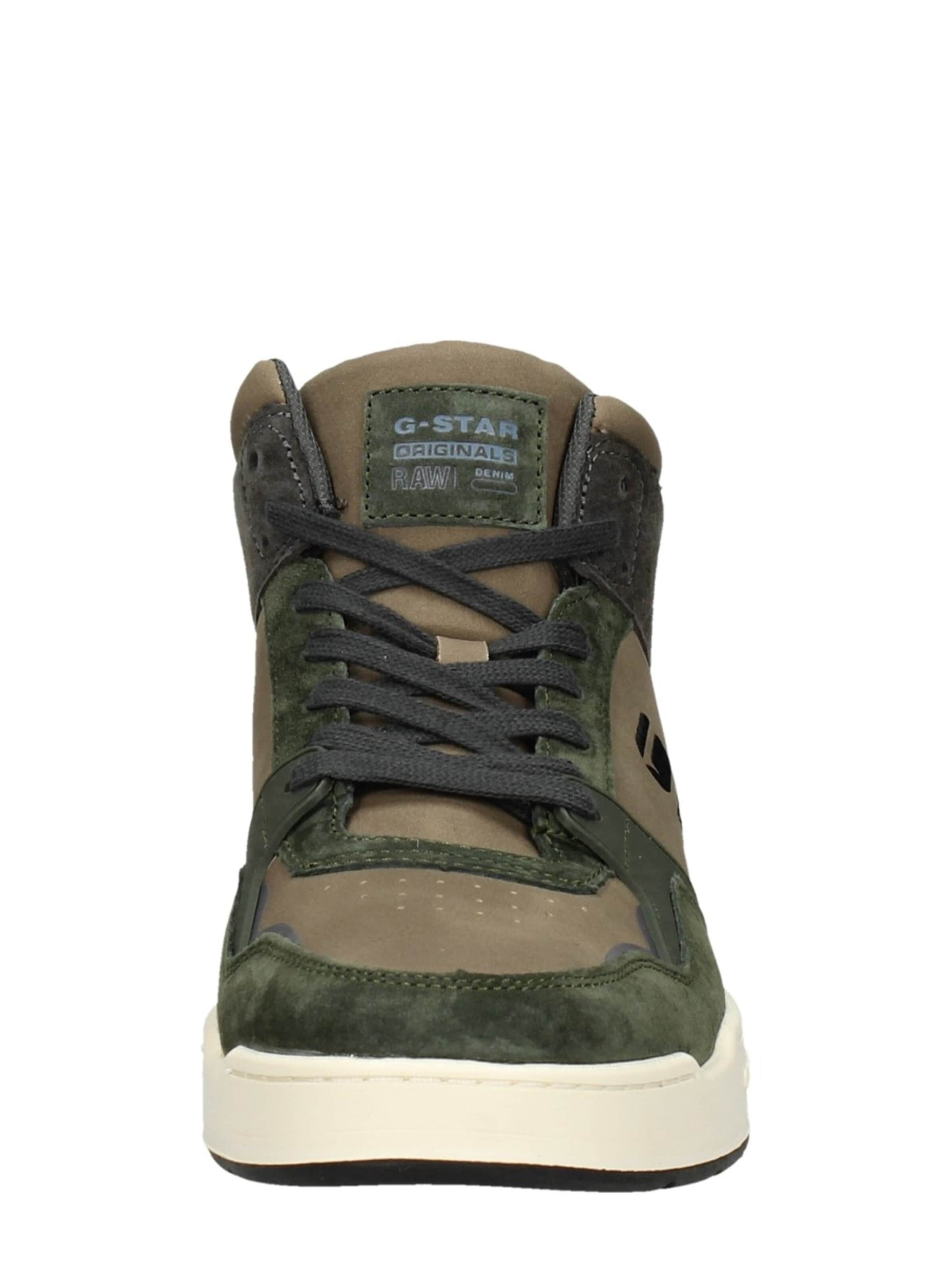 G-STAR Lace-up boot 'Attacc Mid BLK M' in Green