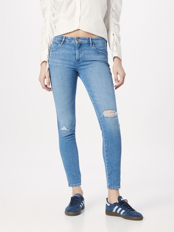 WRANGLER Skinny Kavbojke | modra barva: sprednja stran