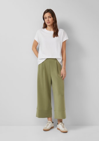 Wide Leg Pantalon à pince s.Oliver en vert