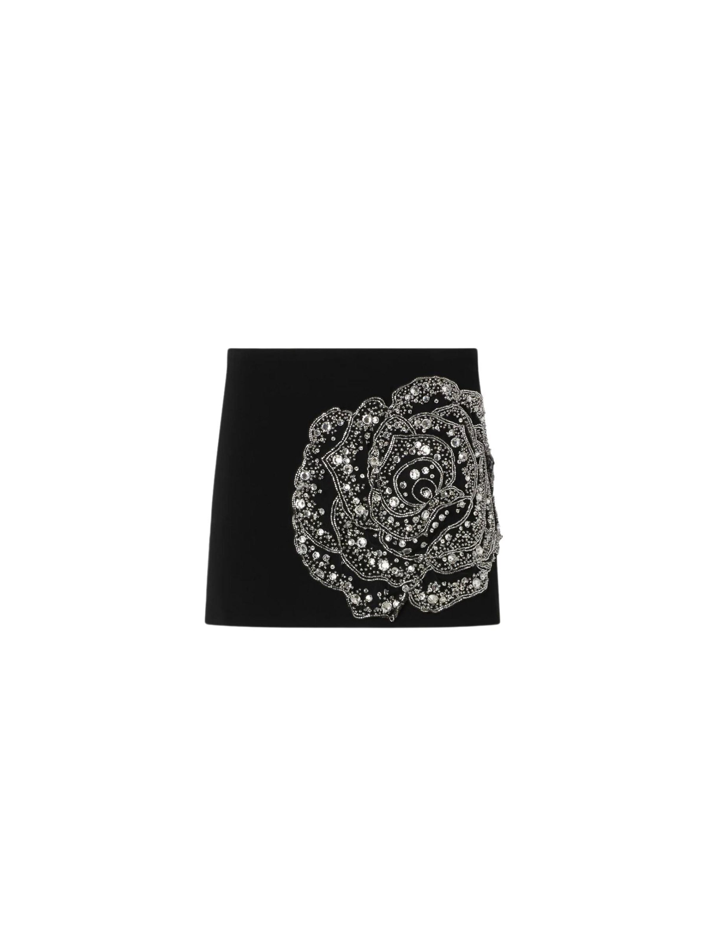 PINKO - Falda 'PINKO CAVOLFIORE GONNA DOUBLE ARMOURE RICAMO GONNA' en negro: frente