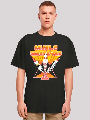 F4NT4STIC Shirt 'Arcade Triple Shot Atari Retro Gaming' in Zwart: voorkant