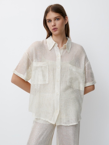 Pull&Bear Bluse in Beige: predná strana