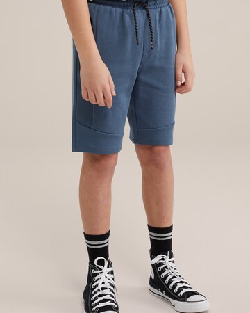 WE Fashion Slimfit Shorts in Blau: Vorderseite