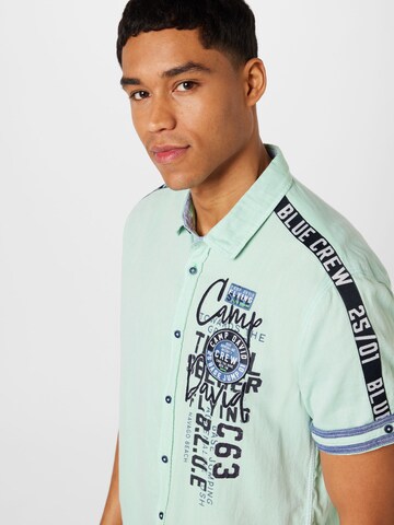 CAMP DAVID Regular fit Button Up Shirt in Green