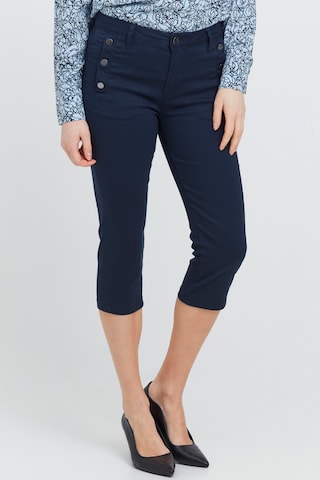 Fransa Slim fit Pants in Blue: front