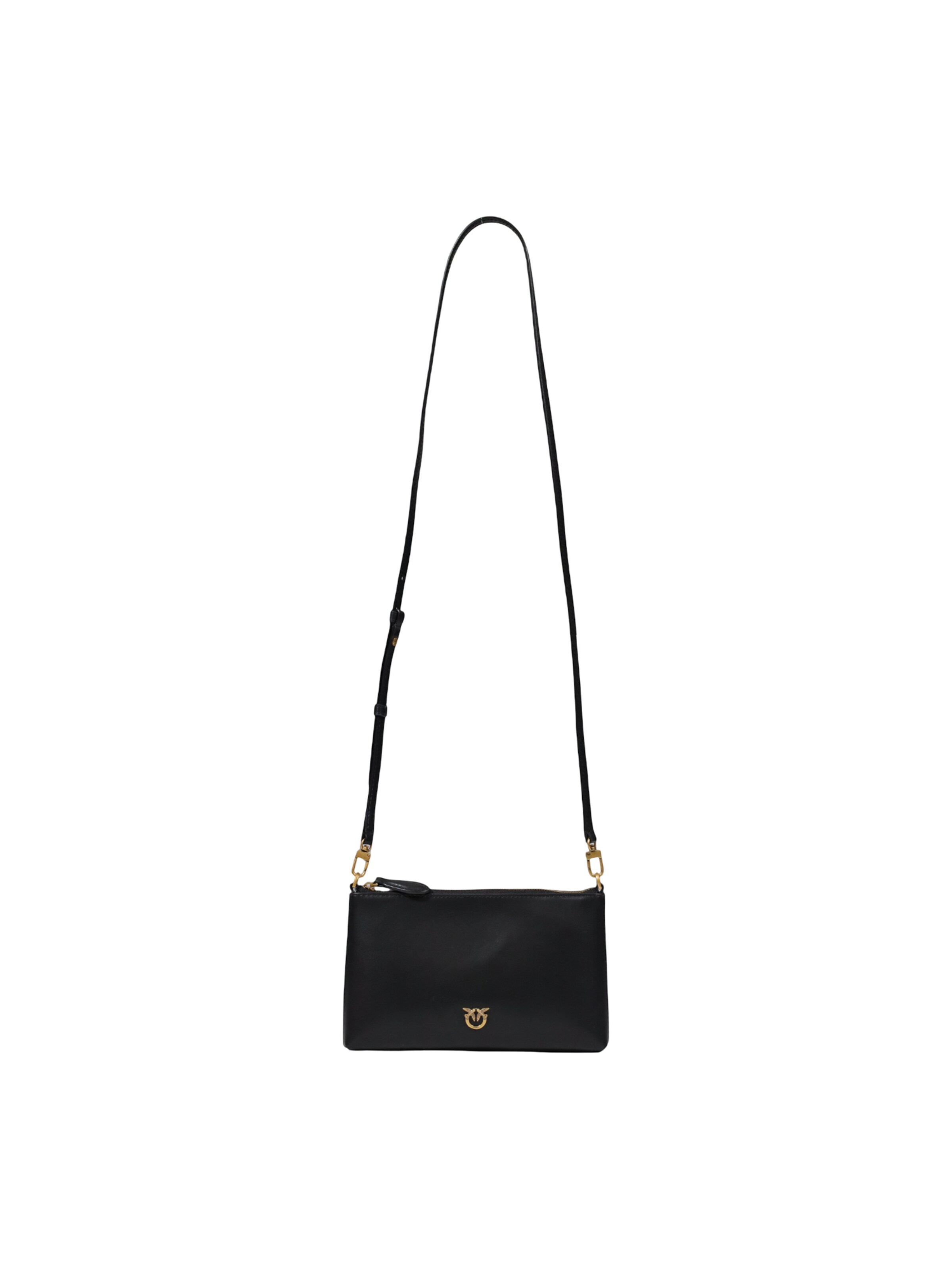 PINKO - Bolso saco 'FLAT HORIZONTAL MINI VITELLO 104277 A0F1' en negro