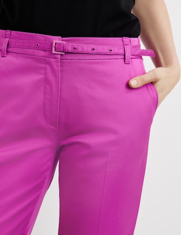 GERRY WEBER Slim fit Trousers with creases in Pink