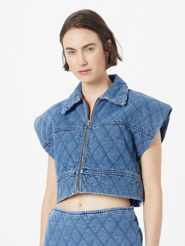 Nasty Gal Vest in Blue: front