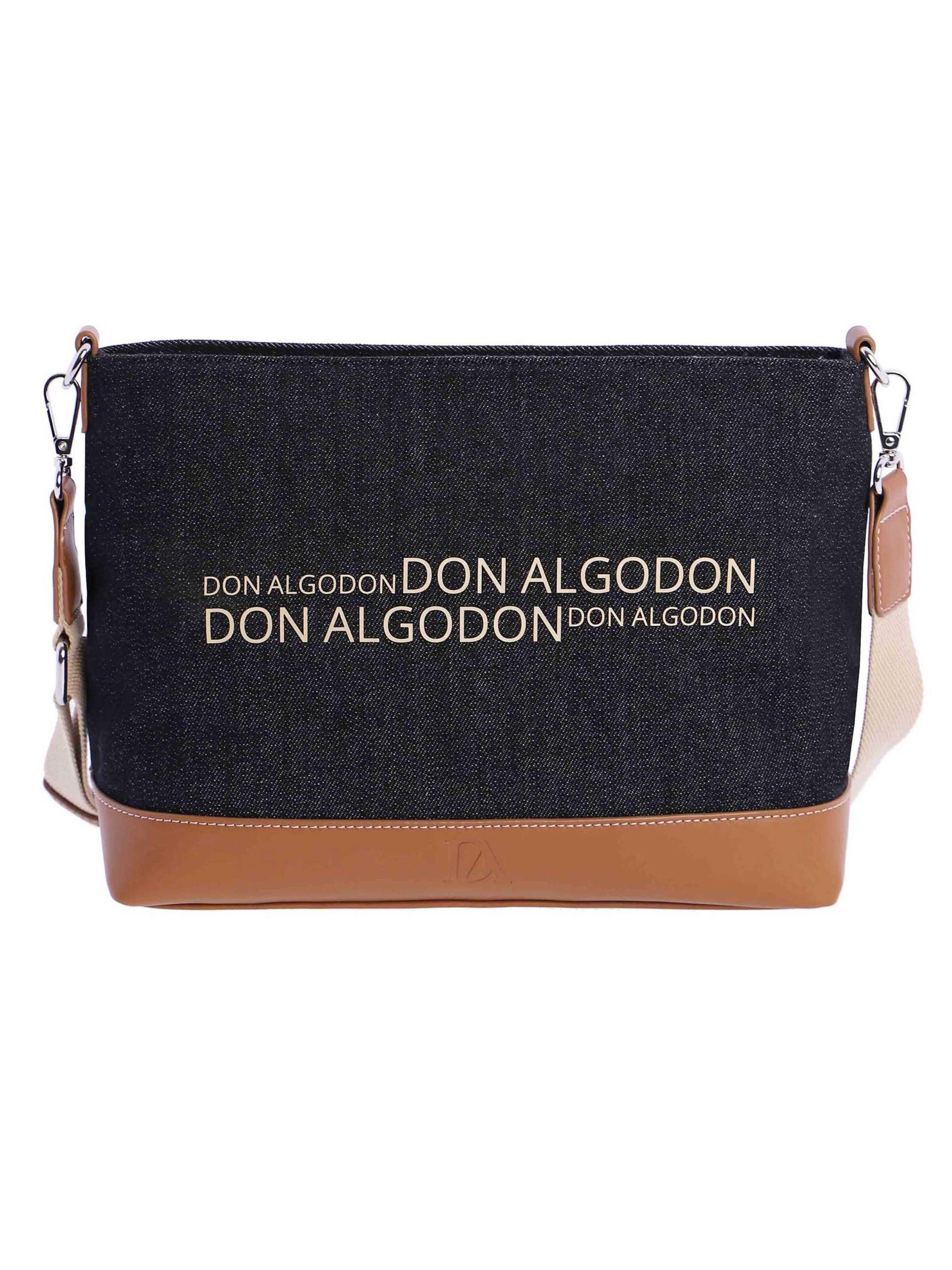 Don Algodon - Bolso de hombro 'Menorca' en negro: frente