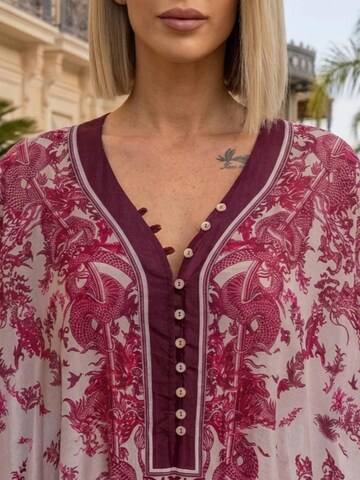 JIORO Strandjurk 'ASIA BORDEAUX' in Rood