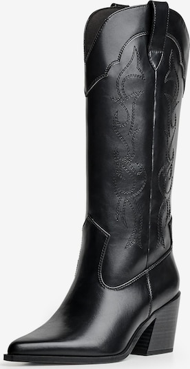 Bershka Cowboy saappaat 'BOTA' värissä musta, Tuotenäkymä