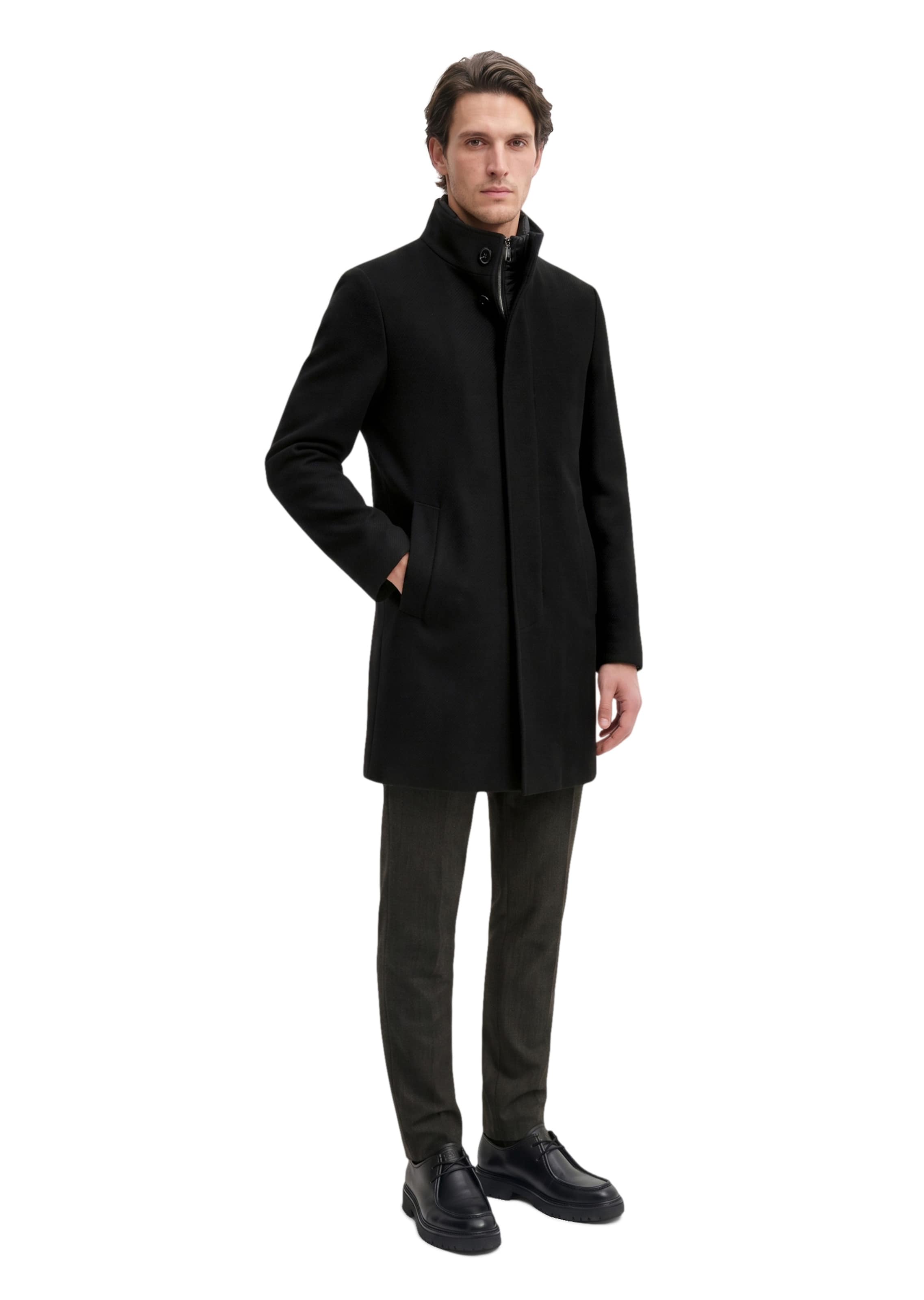 Manteau d’hiver Marc O'Polo en noir : devant