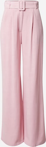 Wide leg Pantaloni con pieghe di Nasty Gal in rosa: frontale