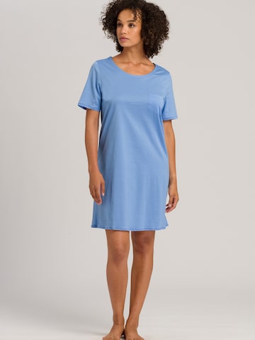 Hanro Nachthemd ' Cotton Deluxe ' in Blau