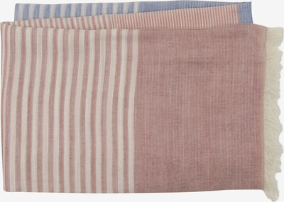 MJM Schal 'Lux' in beige / hellblau / bordeaux, Produktansicht