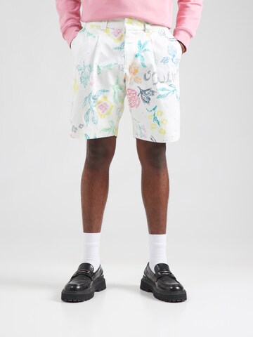 Soulland Loose fit Pleat-front trousers 'MARTY' in White: front