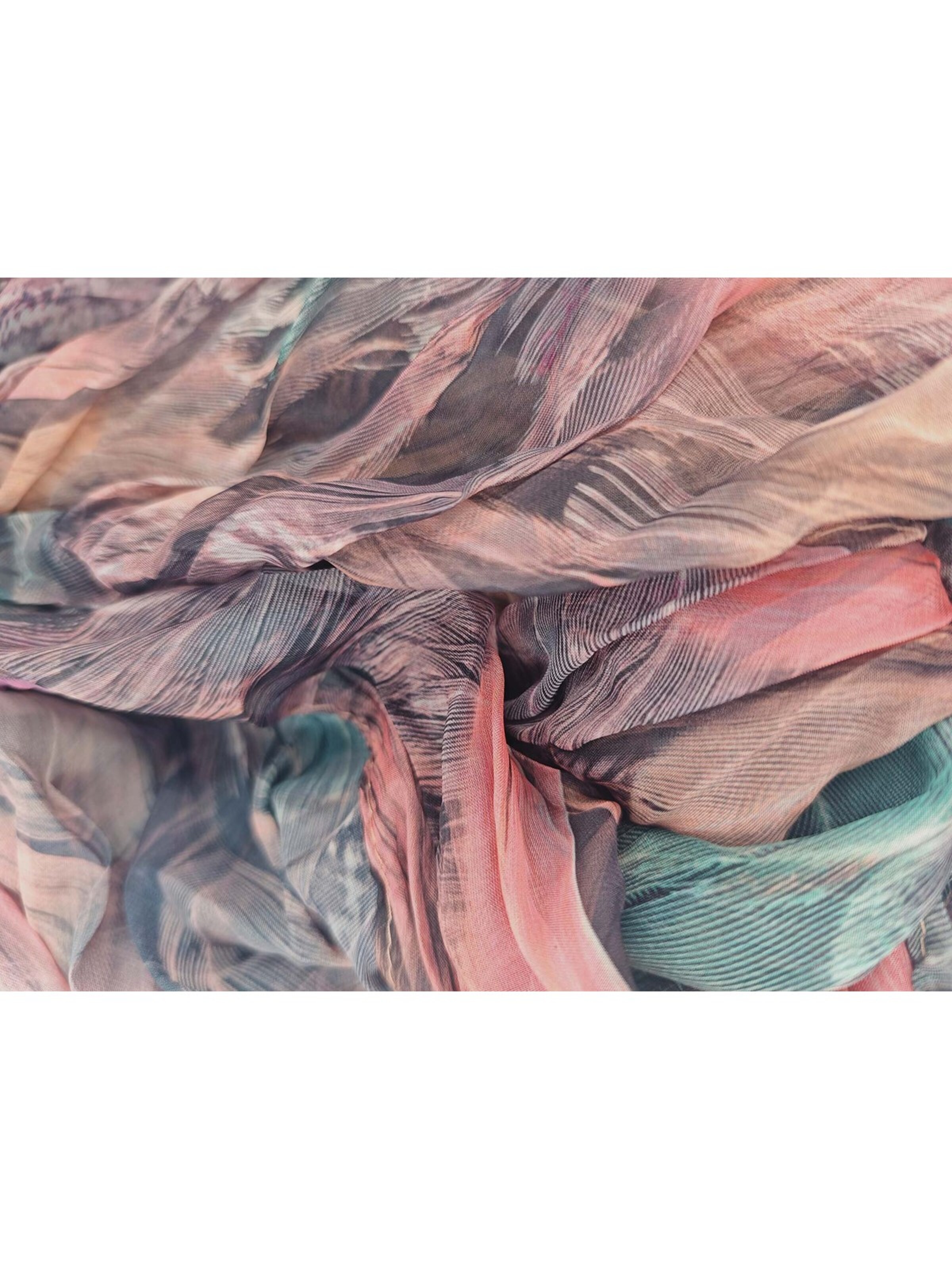 styleBREAKER Schlauchschal 'Loop mit Feder Muster'‌‌ in Pink