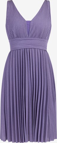 Robe de cocktail faina en violet : devant