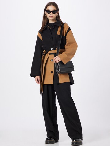 Monki Between-Seasons Coat in Brown