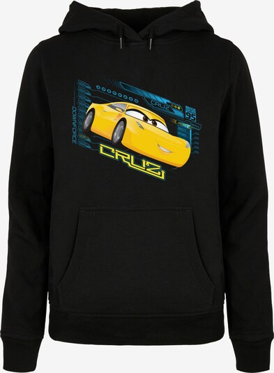 ABSOLUTE CULT Sweatshirt 'Cars - Cruz Ramirez' in azur / gelb / schwarz / weiß, Produktansicht