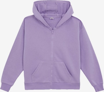 DeFacto Zip-Up Hoodie in Purple: front
