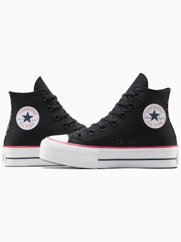 CONVERSE Sneakers hoog 'Converse Chuck Taylor All Star Lift Platform Leopard' in Zwart