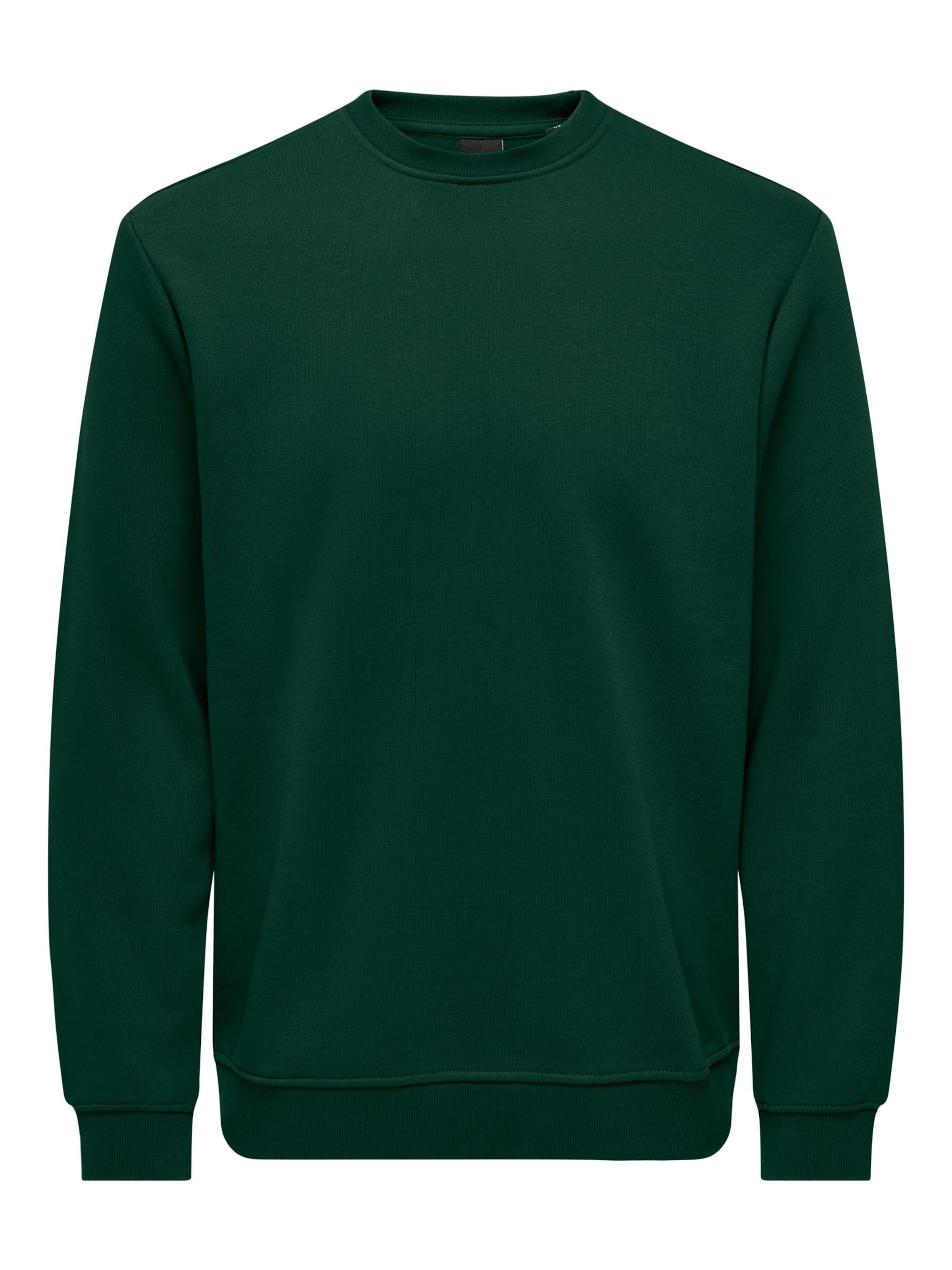 Only & Sons Sweatshirt 'ONSConnor' in M in de kleur Smaragd, Productweergave