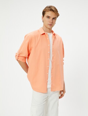 Koton Regular fit Button Up Shirt in Orange: front