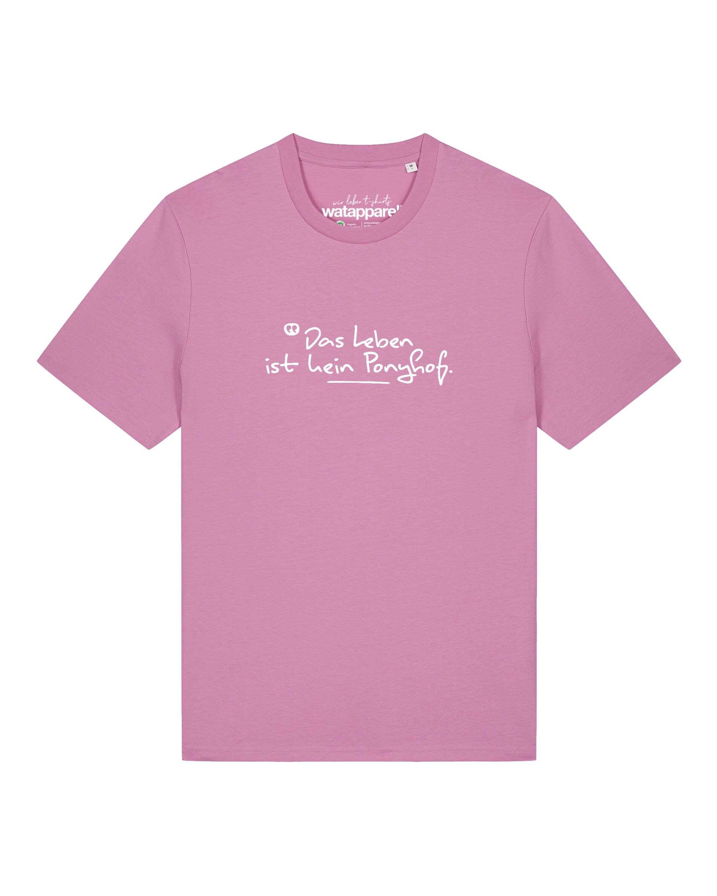 T-Shirt 'Das Leben Ist Kein Ponyhof' Watapparel en rose : devant