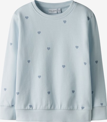 NAME IT Sweatshirt 'Sweatshirt NMFVALBA LS SWEAT UNB' in Silver: front